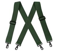 YYKSYDPT 2Inch Heavy Duty Braces for Men, Work Suspenders with Hooks Mens Braces for men Trousers Outdoor (Army Green)