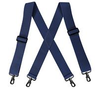 YYKSYDPT 2Inch Heavy Duty Braces for Men, Work Suspenders with Hooks Mens Braces for men Trousers Outdoor (Navy blue)
