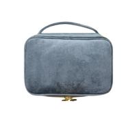 YYKSYDPT Velvet Travel Toiletry Bag for Women,Portable Storage Wash Bag,Large Capacity Cosmetic Organizer,Solid Color Makeup Bag with Handle