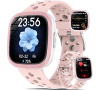 YYKY + Smart Watch for Men Women Answer/Make Call, Smartwatch with BMI/Heart rate Fatigue/Body Temperature/Sleep Monitor/SOS Sport Fitness Smartwatch for iOS Android (Pink)