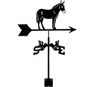 YYLDPFDC Garden Iron Weathervane, Donkey Weathervane, Metal Wind Vane For Yard, Wind Direction Indicator with Anti-Rust Coating for Garden Farm Decor, Cast Iron Courtyard Wind Vane For Yard