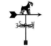 YYLDPFDC Weather Vane, Black Metal, Animal Themed, Weather Resistant, Durable, UV & Rust Resistant, Arrow Shaped, Roof Mount, Garden Decoration