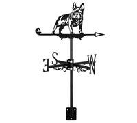 YYLDPFDC Weather vanes for Roofs, French Bulldog or Schnauzer Weather Vanes, Metal Wind Vane For Yard with Arrow Ornament Weather Vanes Roof Mount for Yard Garden Courtyard Decorations