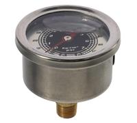 YYlingx 0-100 Psi Fuel Pressure Gauge,1-1/2" Black Liquid Filled Fuel Pressure Gauge,1/8" NPT Center Back Mount for Water, Oil, Fuel Pressure Test