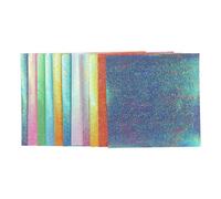 YYlingx 100Pcs Iridescent Origami Paper,Glitter Folding Solid Color Papers,Decoration Paper, Glitter Square Folding Paper for Decor