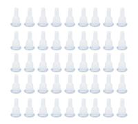 YYlingx 100Pcs Silicone Earring Backs, 50 Pairs Long Soft Ear Backings Clear Earring Backs Replacements,10x6mm Earring Stoppers for Studs Hook Earrings Jewelry Supplies