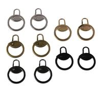 YYlingx 10Pcs 5-Colors Zipper Pulls Cord Replacement Metal Pull Replacement Round Handle Fixer Extension for Backpack Jacket Handbag