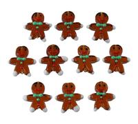YYlingx 10Pcs Gingerbread Man Glass Beads,Glass Beads HandmadeLoose Spacer Beads for DIY Crafts Supplies Jewelry Making