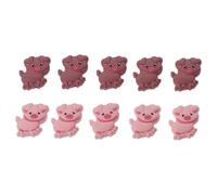 YYlingx 10Pcs Pig Shape Silicone Beads Mix Color Pig Loose Spacer Beads Silicone Pig Beads for DIY Keychains Bracelet Necklace Pens Lanyard Making