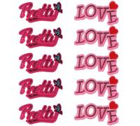 YYlingx 10PCS Sequins Love Pretty Letters Iron on Patch, Alphabet Iron On/Sew on Patch English Patches Letter Applique Repair for DIY Clothing Hat Bag Craft Accessories