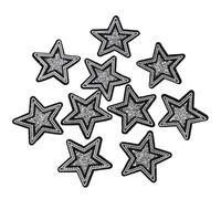 YYlingx 10Pcs Twinkling Stars Embroidered Patch, Crystal Rhinestone Clothing Iron-on Embroidered Patch, Decorative Sew on/Iron on Patches for Jackets, Hats,Backpacks,Jeans,DIY Clothes