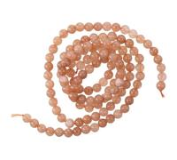 YYlingx 120 PCS 6MM Orange Sunstone Gemstone Beads Natural Round Loose Beads for Jewelry Making Bracelet Necklace Craft