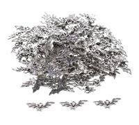 YYlingx 120Pcs Bat Charms Pendants, Antique Silver Plated Bloodsucking Bat Charms Pendants for DIY
