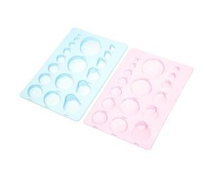 YYlingx 2 PCS 3-Row Paper Quilling Tool, 3D Domes Half Ball Mould, Reusable Plastic Concave-Convex Spherical Styler for DIY Paper Craft Tool