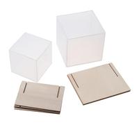 YYlingx 2 Pieces Square Resin Moulds, 4 Inch, 3Inch Large Cube Silicone Mould Transparent Deep Square Casting Moulds for DIY Epoxy Casting Craft Making