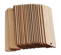 YYlingx 20 Pcs 4.72 Inch Blank Bamboo Bookmark Engraving Bamboo Blanks Bookmarks with Holes Rectangle Unfinished Wood Hanging Tags