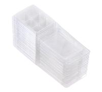 YYlingx 20 Pcs Plastic Wax Melt Moulds, 6 Cavity Transparent Plastic Candle Melt Mould for DIY Candles Wax and Soap