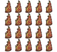 YYlingx 20Pcs Pizza Embroidered Patches, Slice Fast Food Pizza Shape Clothing Embroidered Patch,Food Style Decorative Embroidered Patches for Jackets, Hats,Backpacks,Jeans,DIY Clothes