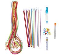 YYlingx 23 Pieces Crochet Hooks Set Including 12 PCS Wood Knitting Needles with Beads & 11 PCS Color Tunisian Afghan Aluminum Crochet Hooks