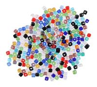 YYlingx 290 Pcs 4mm Square Cube Glass Beads Mix Color Square Crystal Spacer Beads for Jewelry Making Bracelet Finding