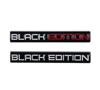 YYlingx 2Pcs Car Emblem "Black Edition ", Zinc Alloy, 4.1x0.59in, Universal Fit, Truck, Car