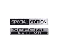 YYlingx 2Pcs Special/Limited Edition Aluminum Car Badge, Letter Style, 3.94x0.71in, Silver Black, Universal Fit for Car, Truck, SUV