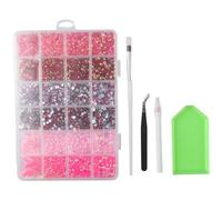 YYlingx 3000 PCS Pink AB Resin Flatback Rhinestones Kit Jelly Resin Rhinestones 2mm,3mm,4mm,5mm Resin Flatback Rhinestones for DIY