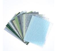 YYlingx 30Pcs Handmade Scrapbook Paper 5.5x7.8in Textured Paper, A5 Craft Scrapbooking Paper Sheets Green Series Mesh Fabric Mix Papers for Scrapbooking,Journal DIY Art Card Making
