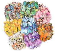 YYlingx 320 Pcs Butterfly Shape Stickers Set Colorful Resin Stickers Decals Stickers for DIY Crafts