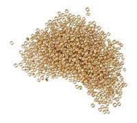 YYlingx 3600Pcs 50g Gold 2mm Round Glass Seed Beads for DIY Jewelry Making