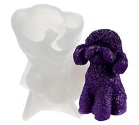 YYlingx 3D Dog Shape Candle Mould, Teddy Puppy Design Silicone Mould for Soap, Cake Decorating, Chocolate