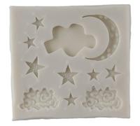 YYlingx 3D Star Moon Clouds Shaped Silicone Mould, Cloud Fondant Mould for DIY Cake, Chocolate, Soap, Candle