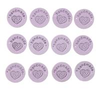 YYlingx 50 Pcs Handmade Faux Leather Label, Hand Made Embossed Tag with Holes, PU Leather Labels for Clothing Hat Scarves DIY