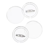 YYlingx 50 Set Acrylic Clear Pins 1.5 inch Blank Button Badge with Pin for DIY Making