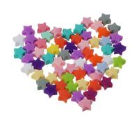 YYlingx 50Pcs 14mm Stars Silicone Beads Mini Cute Star Silicone Bead for DIY