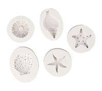YYlingx 5Pcs Conch Seashell Silicone Moulds 5 Style Cake Fondant Mould Chocolate Baking Moulds for DIY Cake Candy Candle Polymer Clay Crafting Decoration