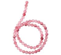 YYlingx 60 PCS 6mm Pink Persian Jade Beads Natural Rose Pink Gemstone Loose Beads Round Spacer Beads Stone Beads for Bracelet Necklace DIY Jewelry Making