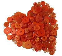 YYlingx 650 PCS Assorted Orange Buttons 0.9-2.5cm Orange Craft Buttons Round Resin Sewing Buttons for Sewing DIY Craft Projects