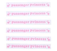 YYlingx 6Pcs Passenger Princess Car Stickers, Reflective Mirror Decals, Rearview Mirror Decal, 4.9inch PET Car Sticker Decorations