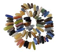 YYlingx 75 PCS Irregular Teardrop Beads for Jewelry Making,Colorful Bulk Drilled Artificial Crystal Beads Stone with Hole for DIY Jewelry Making Bracelet Necklace Earring Crafts