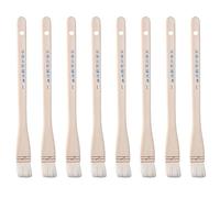 YYlingx 8 Pcs 1 Inch Flat Hake Paint Brushes Set, Sheep Hair Bristles with Wooden Handle for Watercolor, Wash, Ceramic Pottery Painting