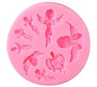 YYlingx Angel Shape Silicone Moulds, 8 Fairy Sizes Shapes 3D Angel for Make Chocolates, Candy, Soap, Candles