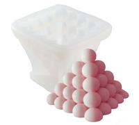 YYlingx Geometric Candle Mould, Pyramid Bubble Cube Silicone Mould for DIY Desk Decor, Home Decor, Candle Making