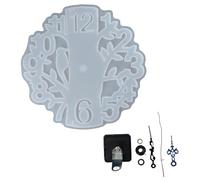 YYlingx Woodpecker Clock Resin Mould,Clock Resin Moulds,Arabic Numeral Clock Mould for DIY
