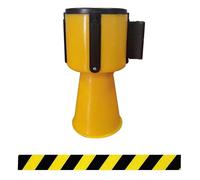 YYLMKMFC-UK Stanchion, Line Divider, Queue Retractable Belt Barrier Retractable Traffic Cone Hazardous Caution Tape Style, Cone Barrier Tape(A,5M(16.4FT))