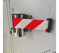 YYLMKMFC-UK Stanchion, Line Divider, Wall Mount Queue Tape Crowd Control Barrier Belt Barrier For Stores Airports Banks School(16.4FT)