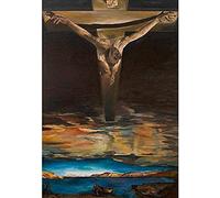 YYLPLLE Puzzle Salvador Dali Puzzle Jigsaw 1000 Pieces, Christ Of Saint John Of The Cross Surrealist Religious Puzzles, Intellectual Toys Game 50X75Cm