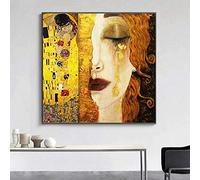 YYLPLLE Wooden Jigsaw Puzzle - Gustav Klimt Golden Tears Kiss1000 Piece Abstract Puzzleeducational Game Brain Challenge 50X75Cm