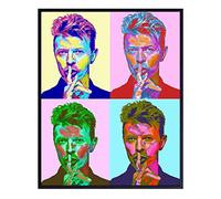YYLPRQQ David Bowie Wall Art Print - Andy Warhol Pop Art - Great Gift For Music Fans - Chic Home Decor 50X70Cm