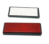YYLUOYANG Motorbike Reflectors 87x32mm 56x25mm Self-Adhesive Reflectors Rectangle Side Mark Rear/Tail Motorcycle Reflector Stick On Reflectors(Red M(87x32mm))